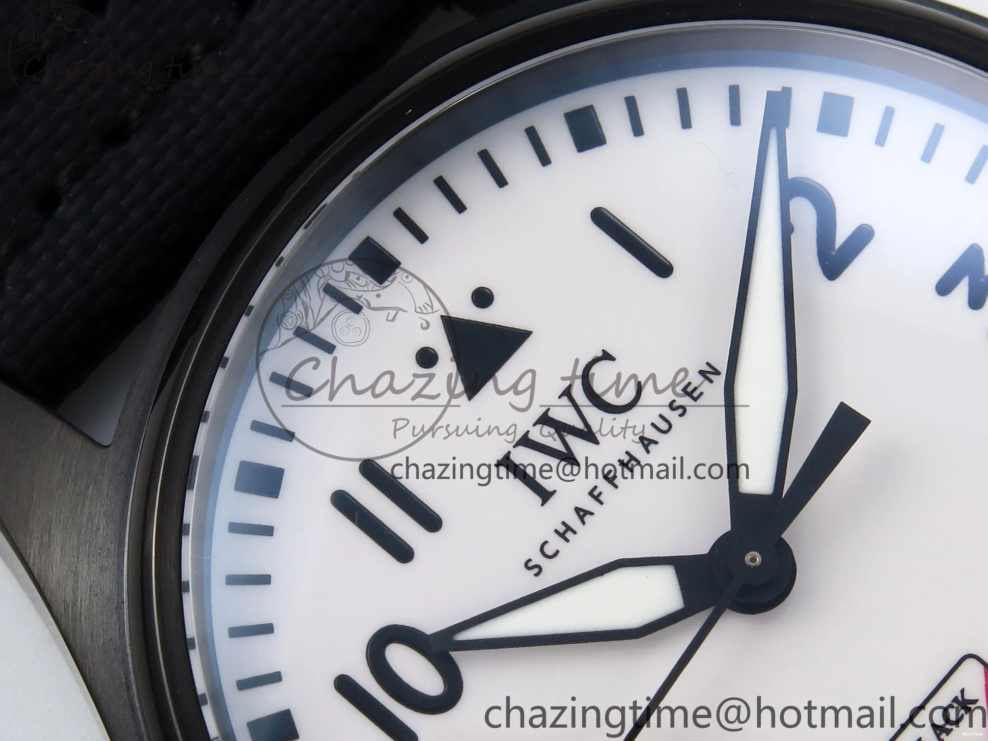 MIROTIME 0101 Pilot Black Ace BLSF 1:1 Best Edition White Lume Dial on Black Nylon Strap MIYOTA OnTrend 7021